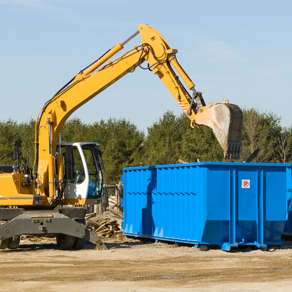 what size residential dumpster rentals are available in Birmingham Michigan